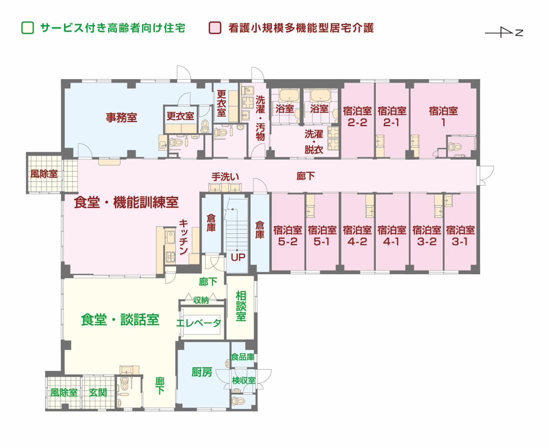 施設の間取り図