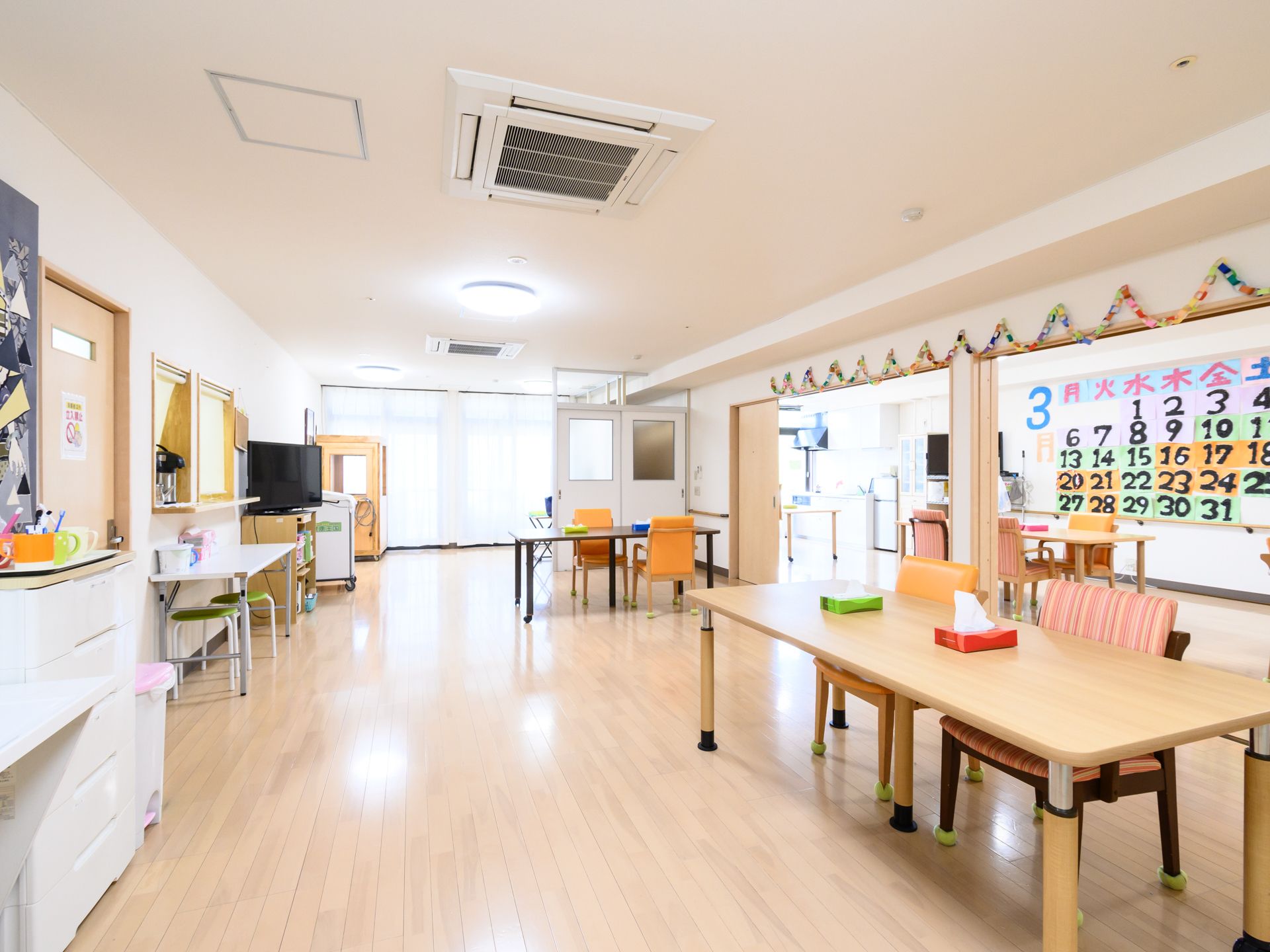 入居者同士でコミュニケーションを取ることが可能な共有スペース