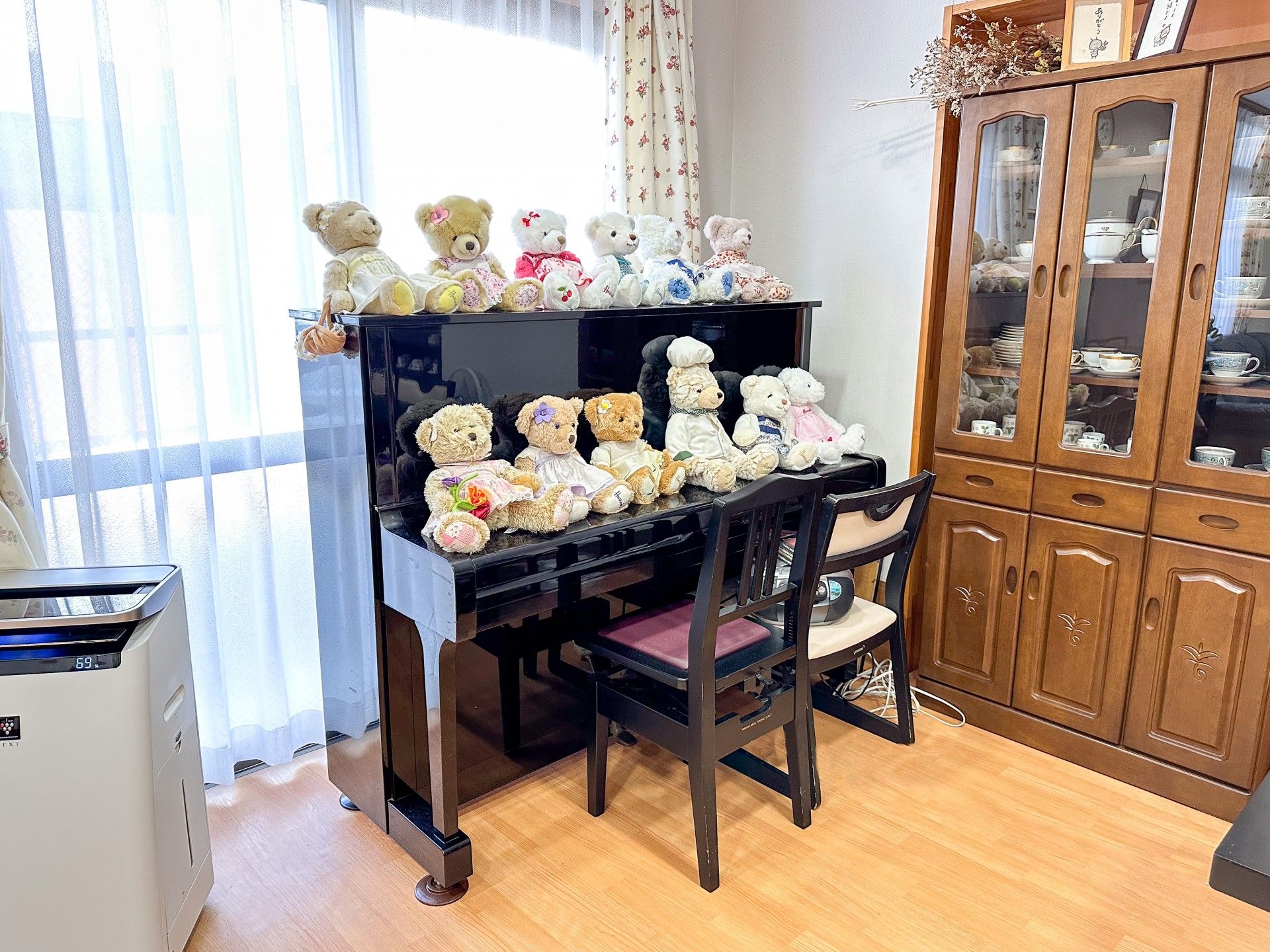 居室にあるピアノ
