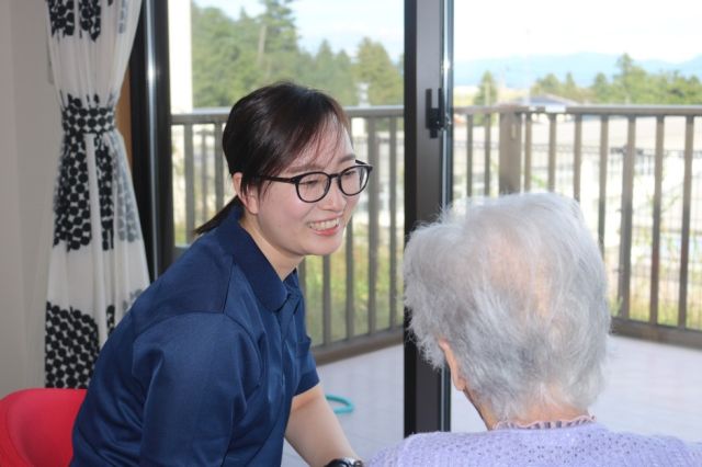 スタッフと利用者の会話