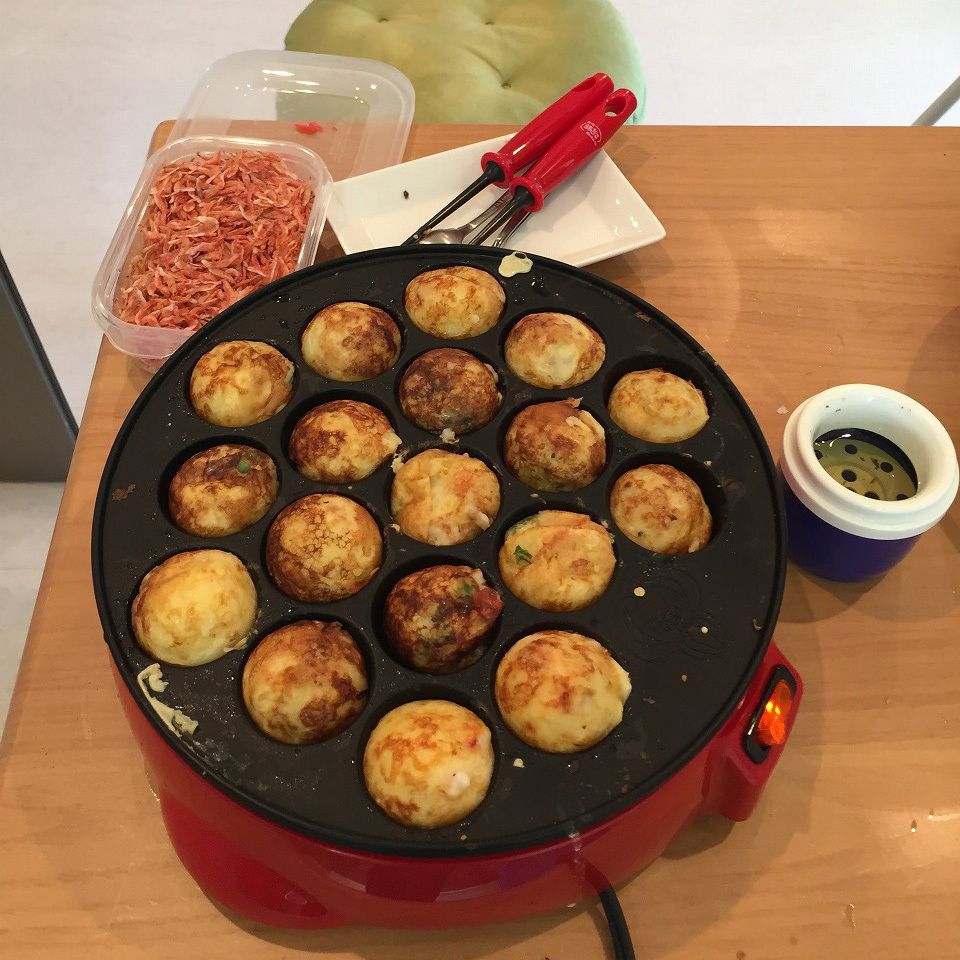 たこ焼き器で焼いたたこ焼き