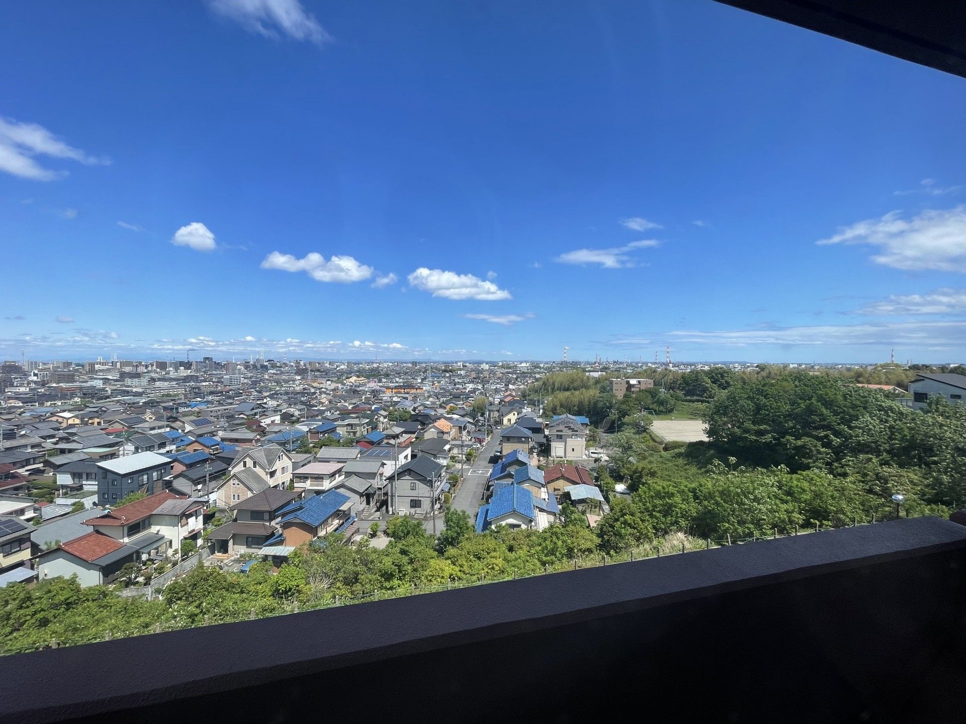 広がる景色の見晴らし部屋