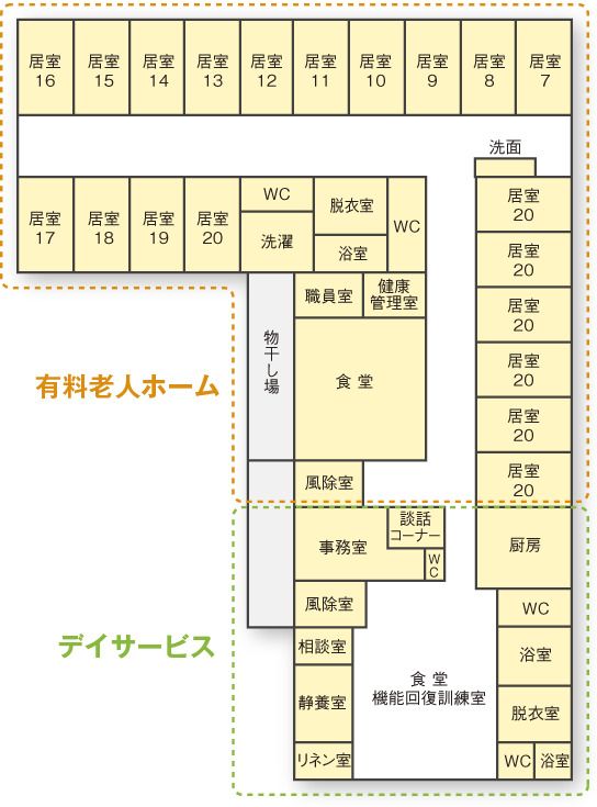 十季のあかり堀下のフロアマップのフロアマップ