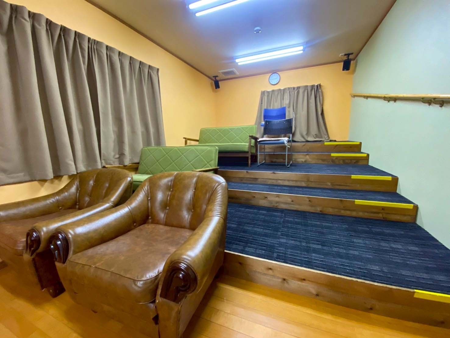 段差のあるくつろぎスペース