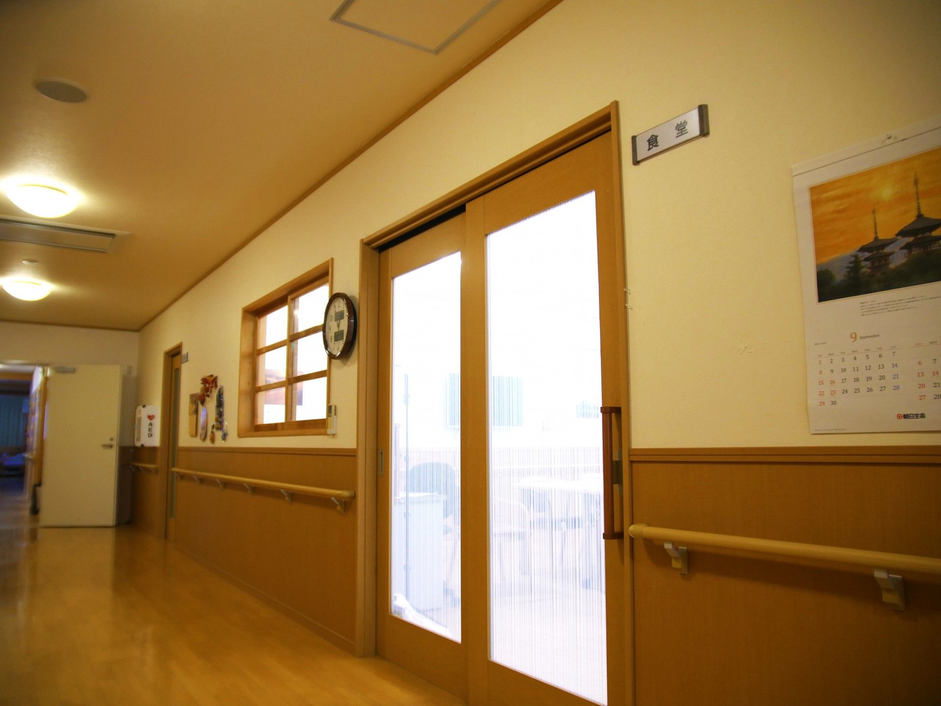 温かみのある廊下