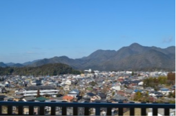 景色を望むベランダ