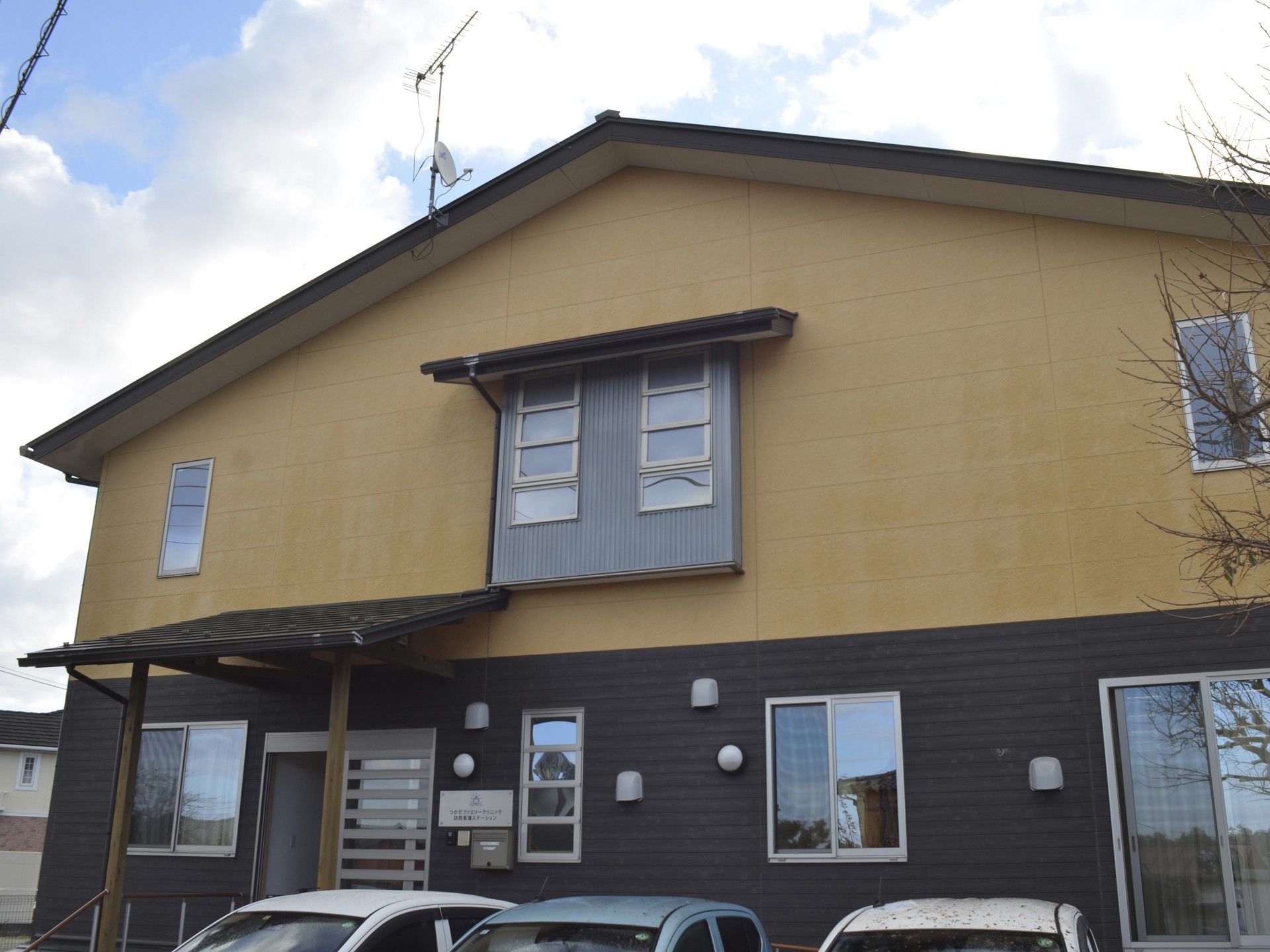 ゆったりとした建物の外観