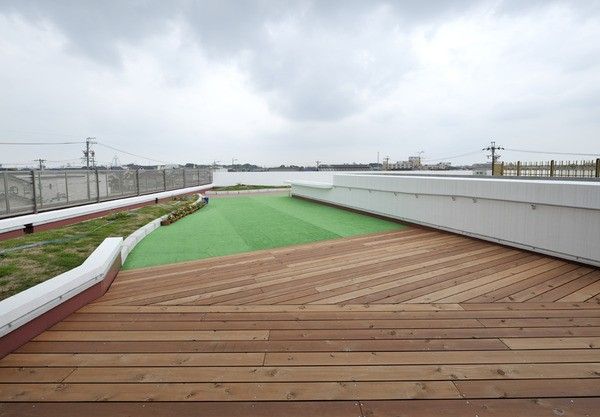 屋上のウォーキングコース