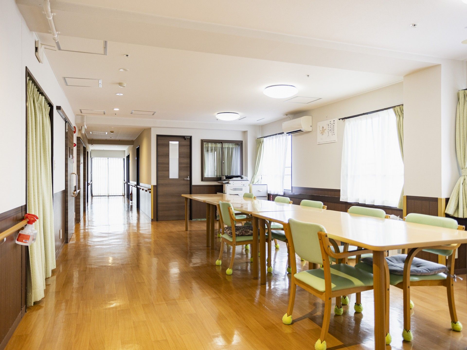 明るい共有スペース
