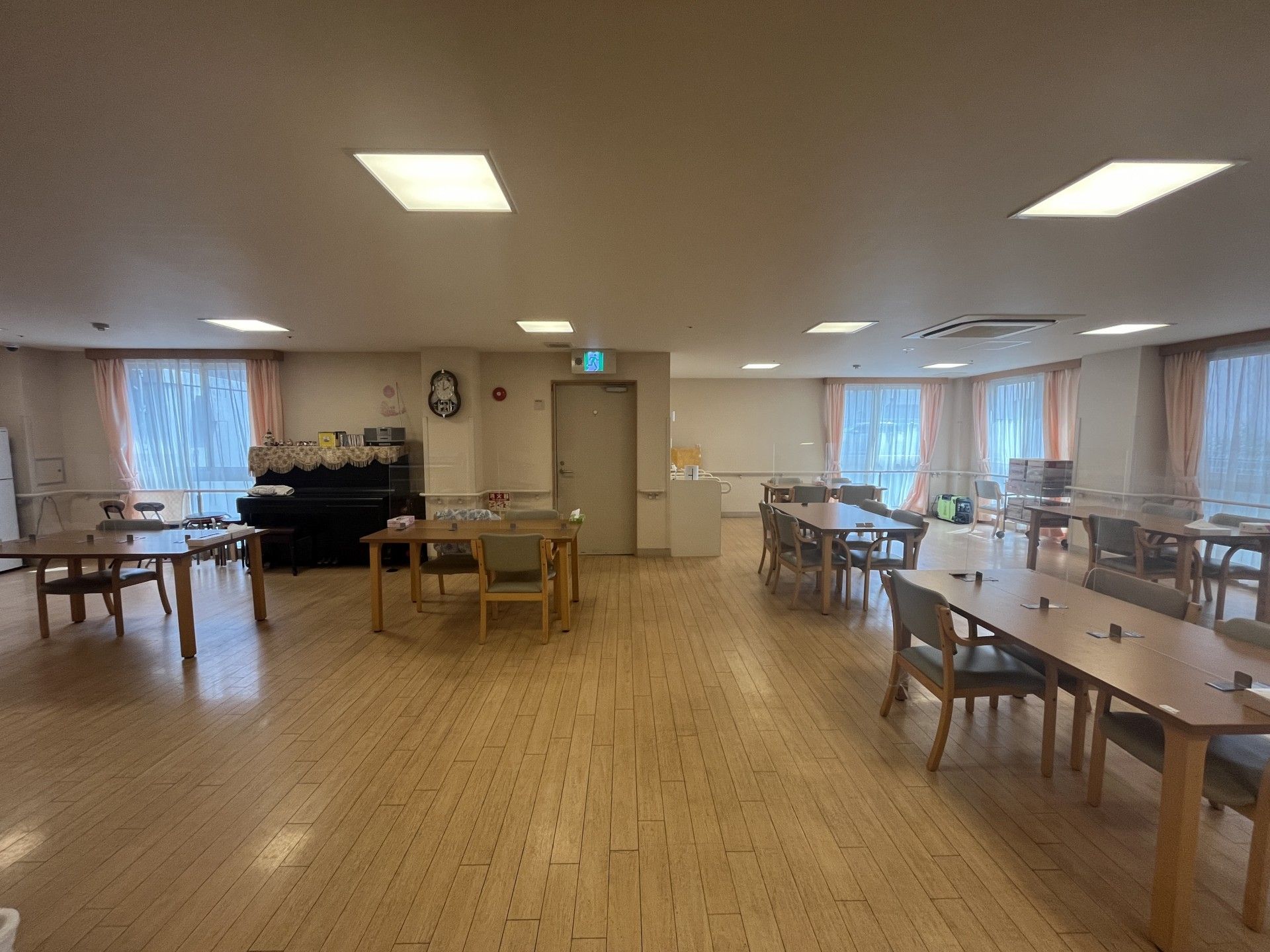 明るい共有スペース