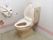トイレに緊急呼び出しボタンがあり、急な体調不良時はスタッフが駆けつける。安全に便座への移動が行えるよう、手すりを設置している。