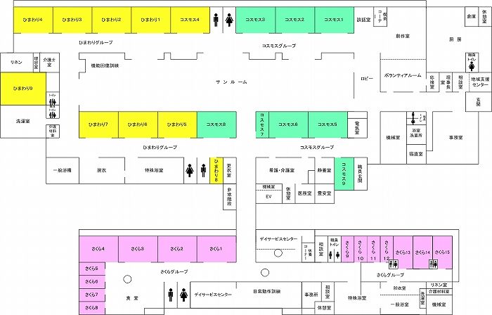 施設の配置図
