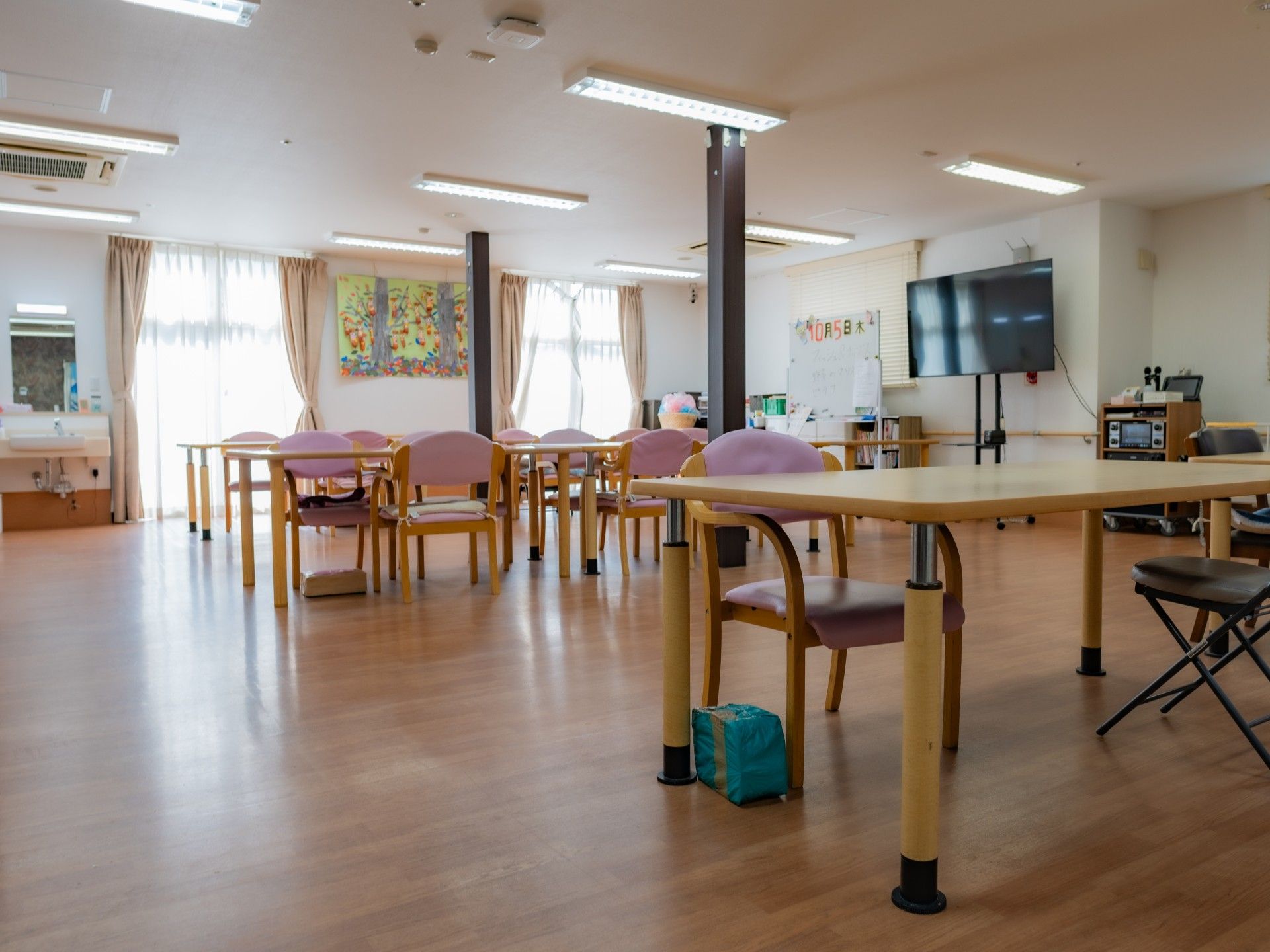 テレビのある共有スペース