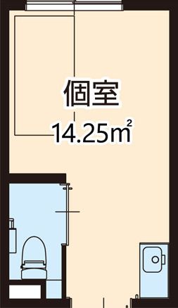 フォーユー平野の居室の間取り図