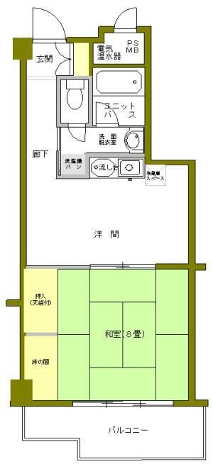 有料老人ホーム 志木シルバーハイツ第一のDタイプの間取り図