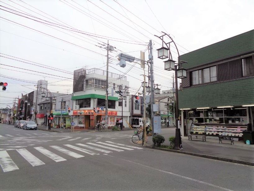 昔ながらの雰囲気が残る商店街。個人の商店が立ち並んでいる。
