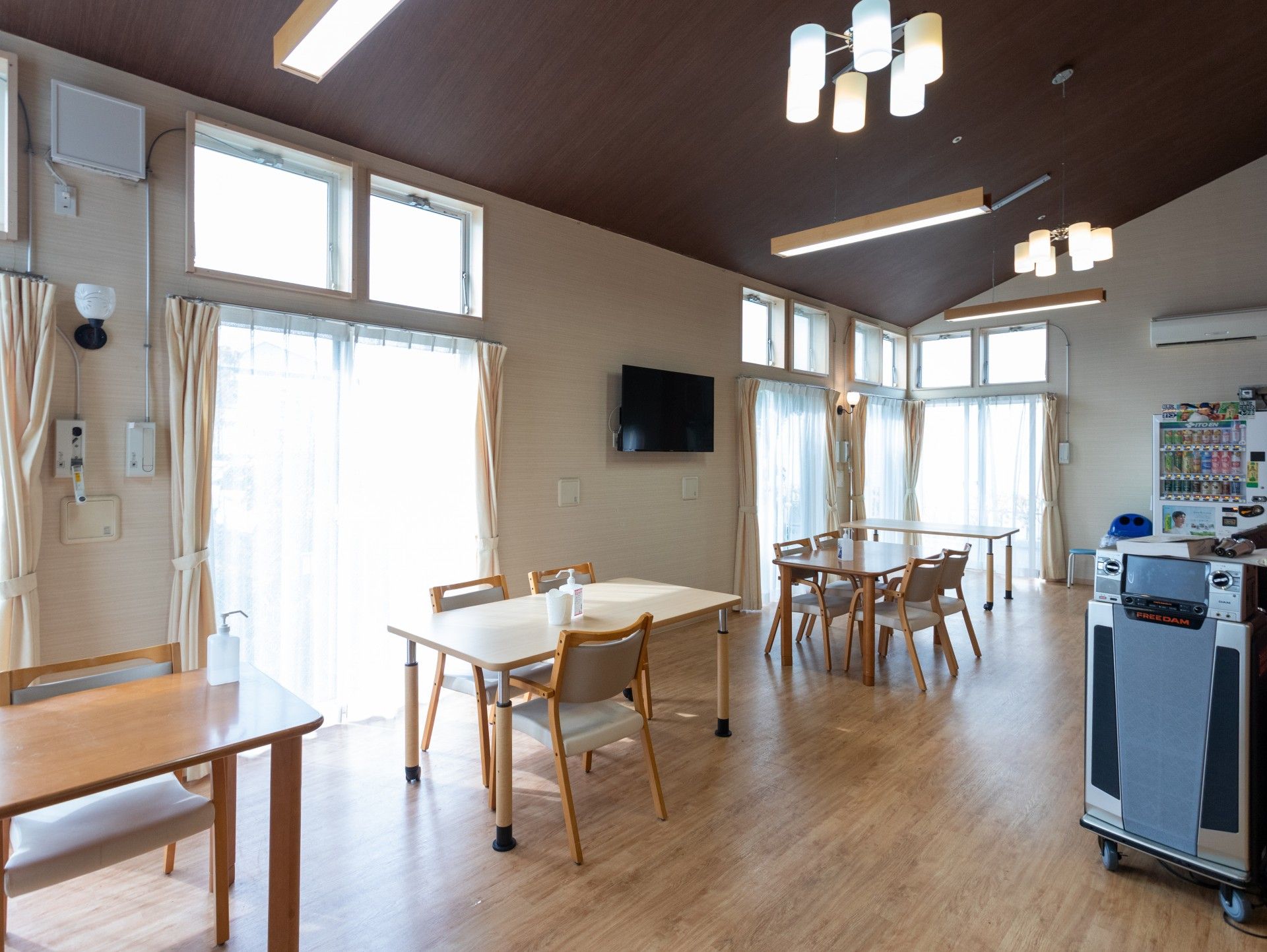 明るい共有スペース