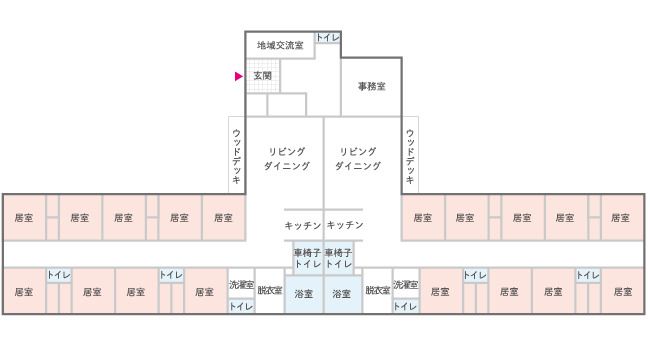 はなまるホーム弥勒のフロアマップ1のフロアマップ