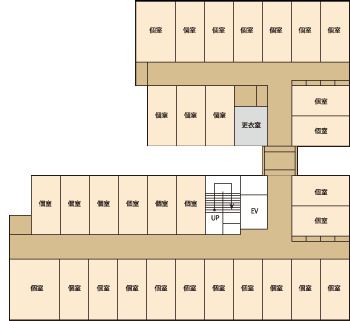 レストコート羽曳野 の2Fのフロアマップ