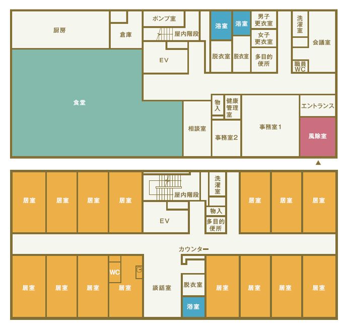 フォーユー宝塚Ⅱのフロアマップのフロアマップ