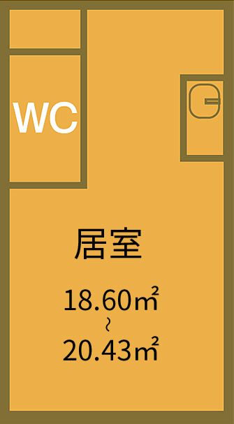 フォーユー宝塚Ⅱの居室の間取り図