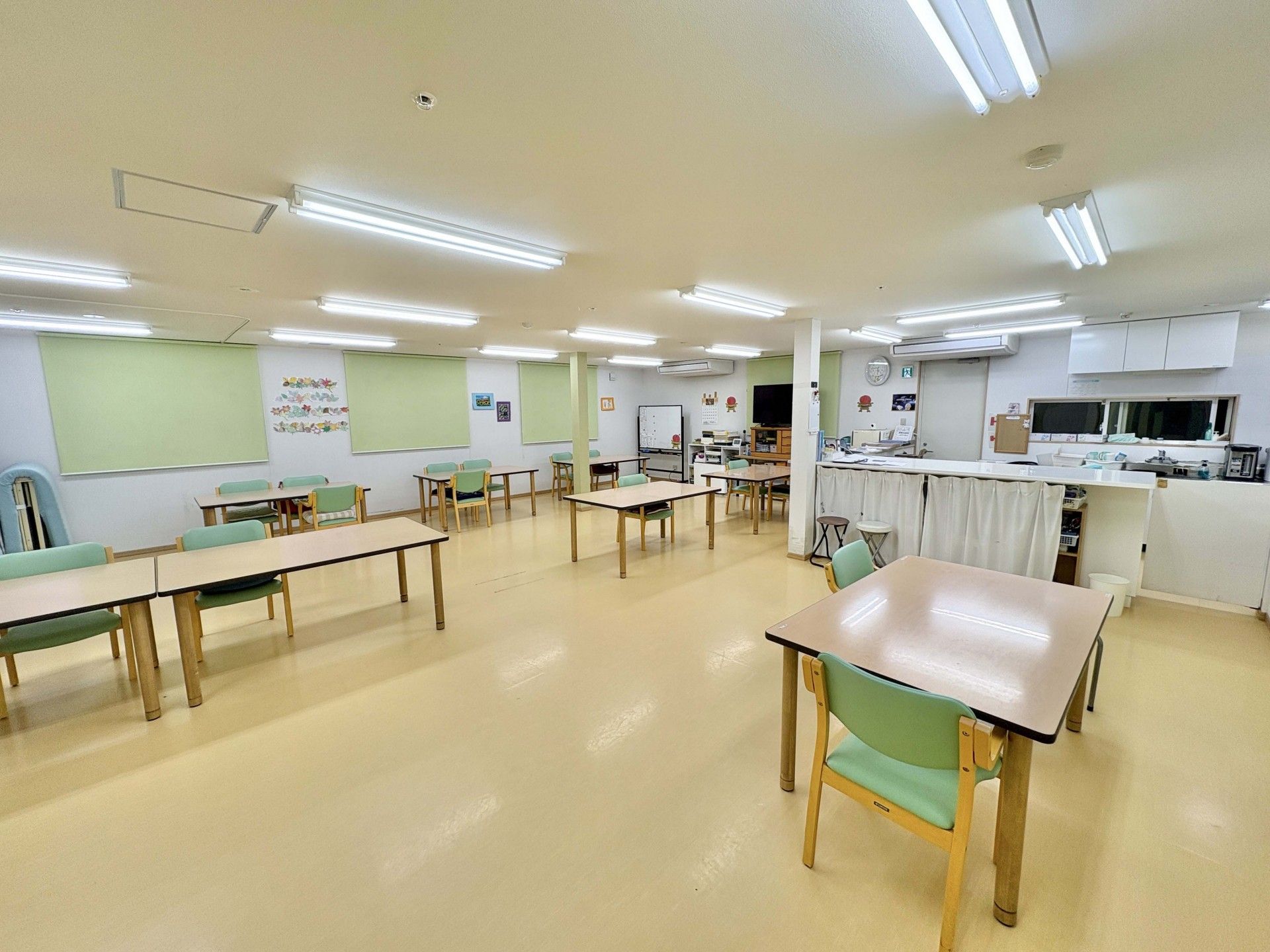 明るい共有スペース