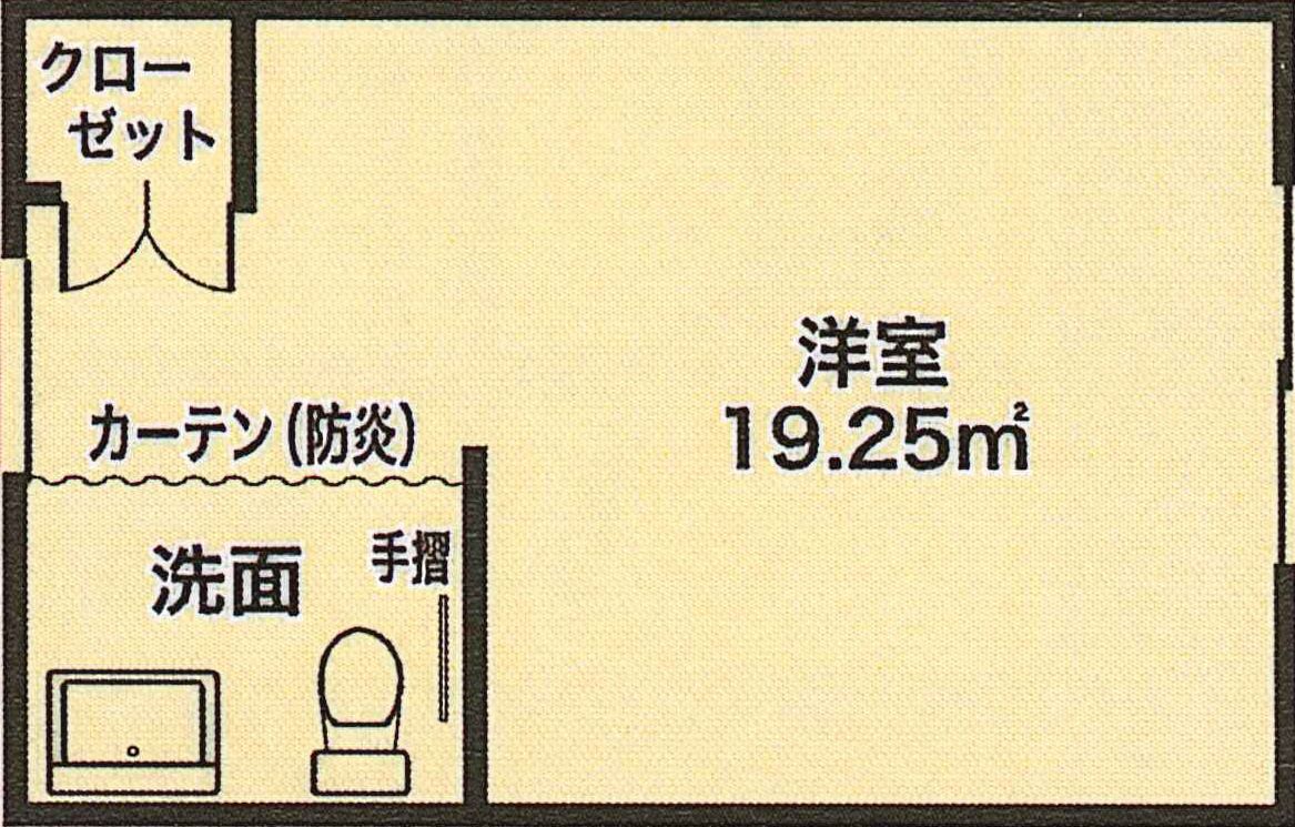 ふれあいの郷の居室の間取り図