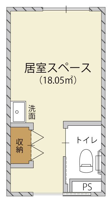 やさしい手シニアリビングやさしえ三鷹中原の1R タイプの間取り図