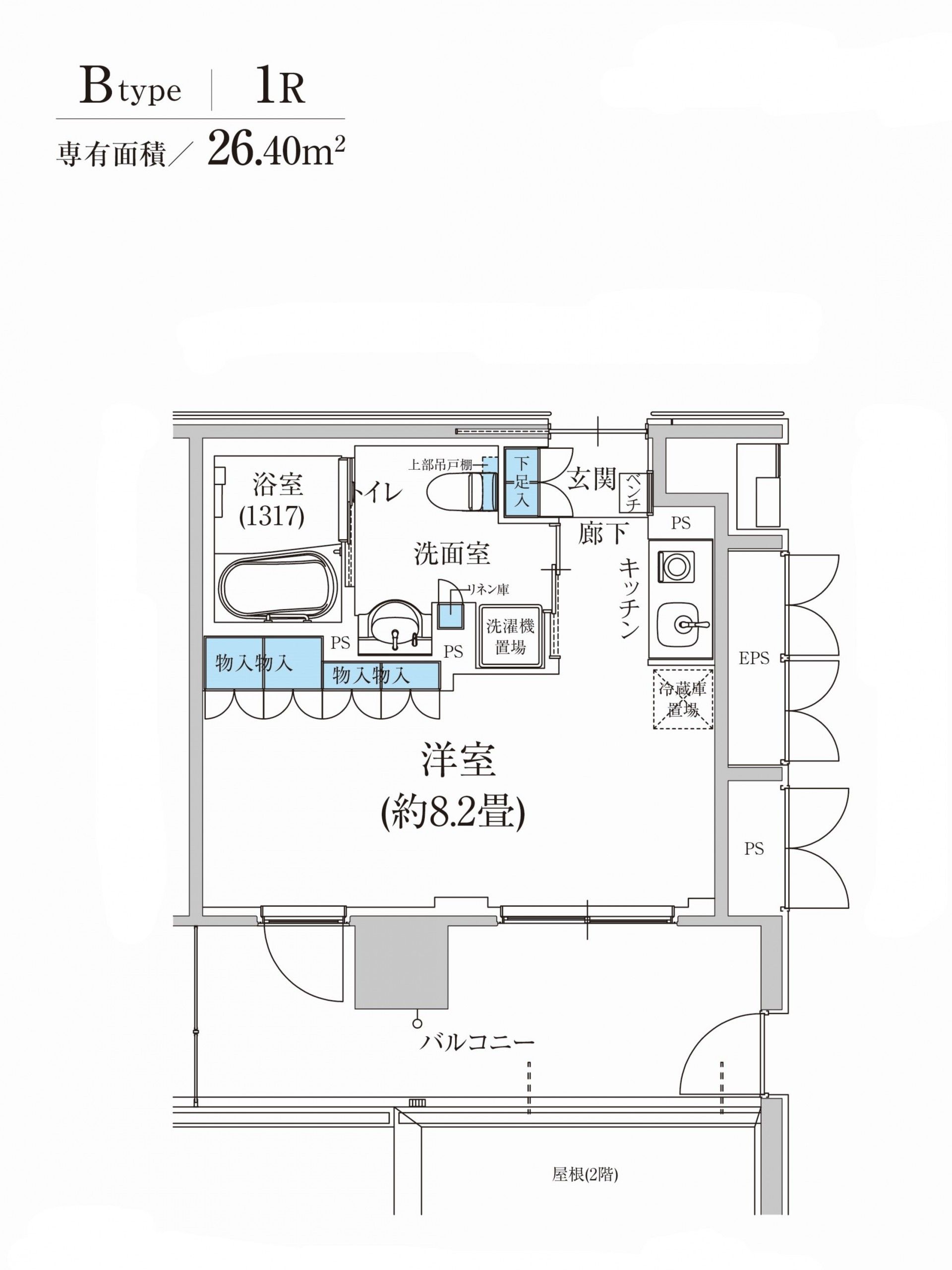 Btypeの間取り図