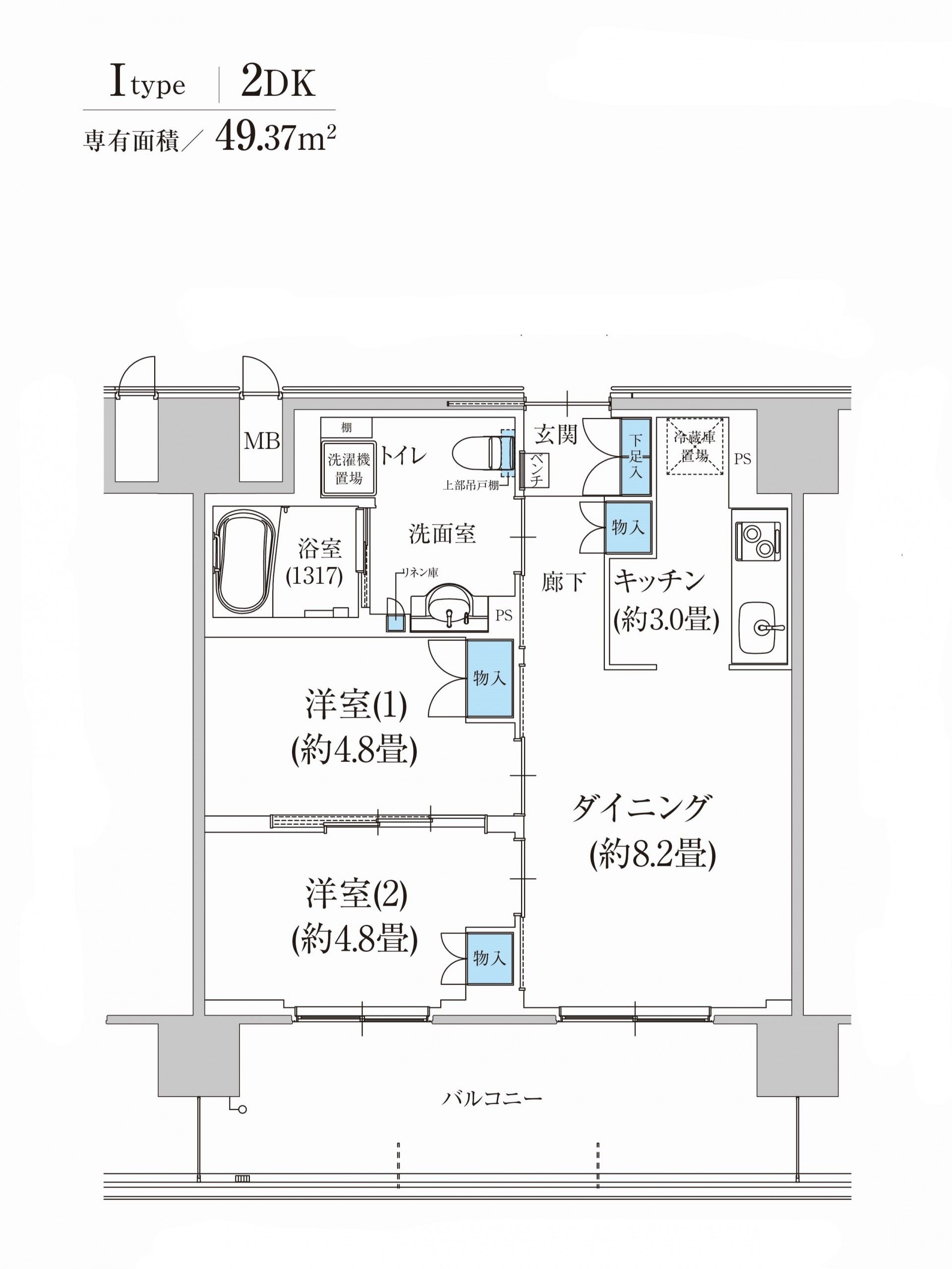 Ｉtypeの間取り図