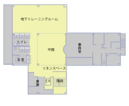 アビリティーズコート府中の地階のフロアマップ