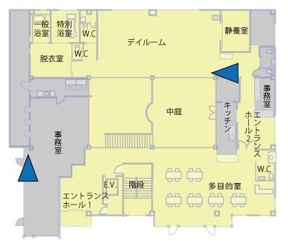 アビリティーズコート府中の１階のフロアマップ