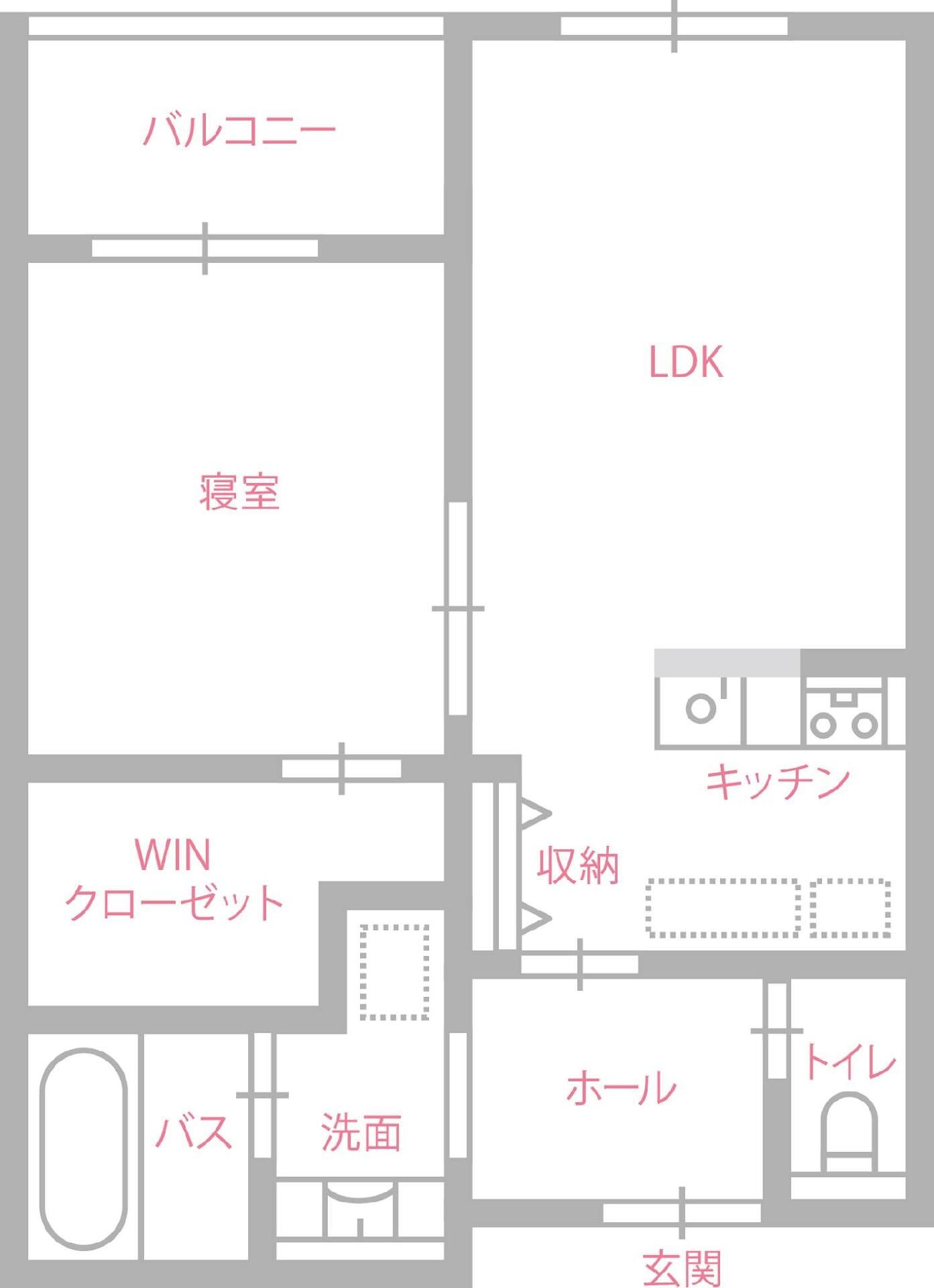 タウンコートのぞみのＣ-TYPEの間取り図