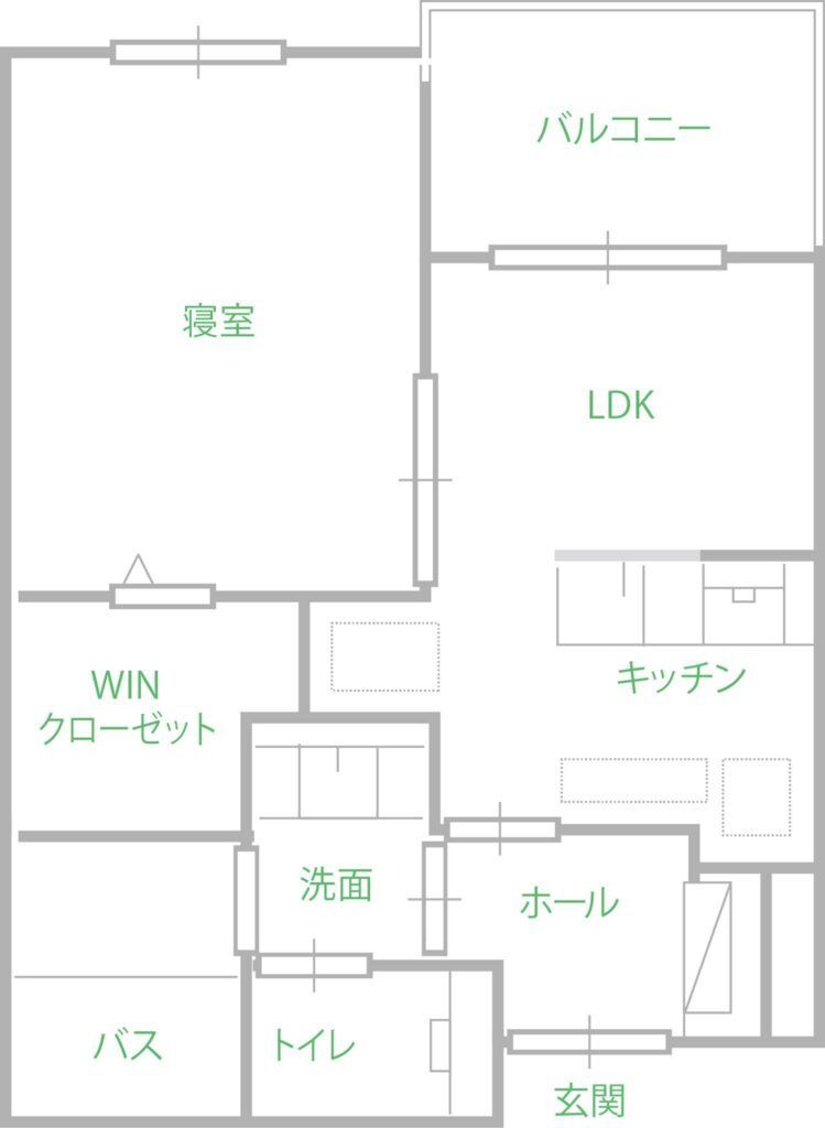 タウンコートのぞみのB-TYPEの間取り図