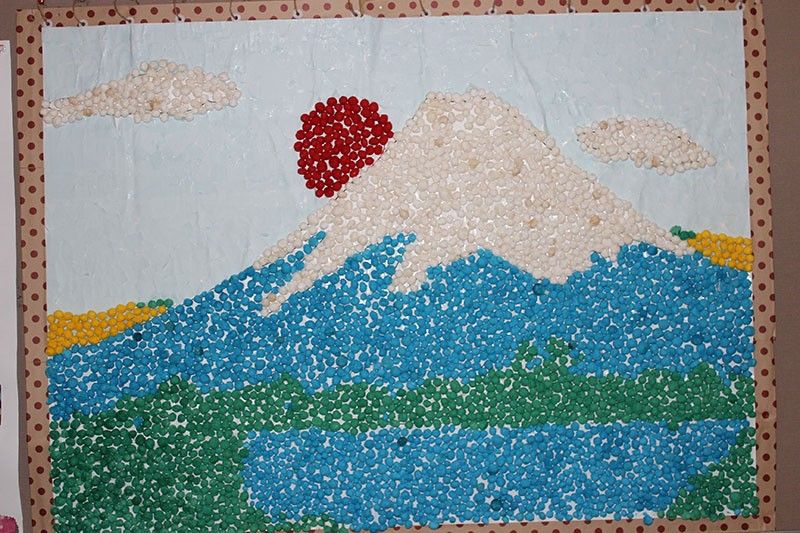 富士山の壁画アート