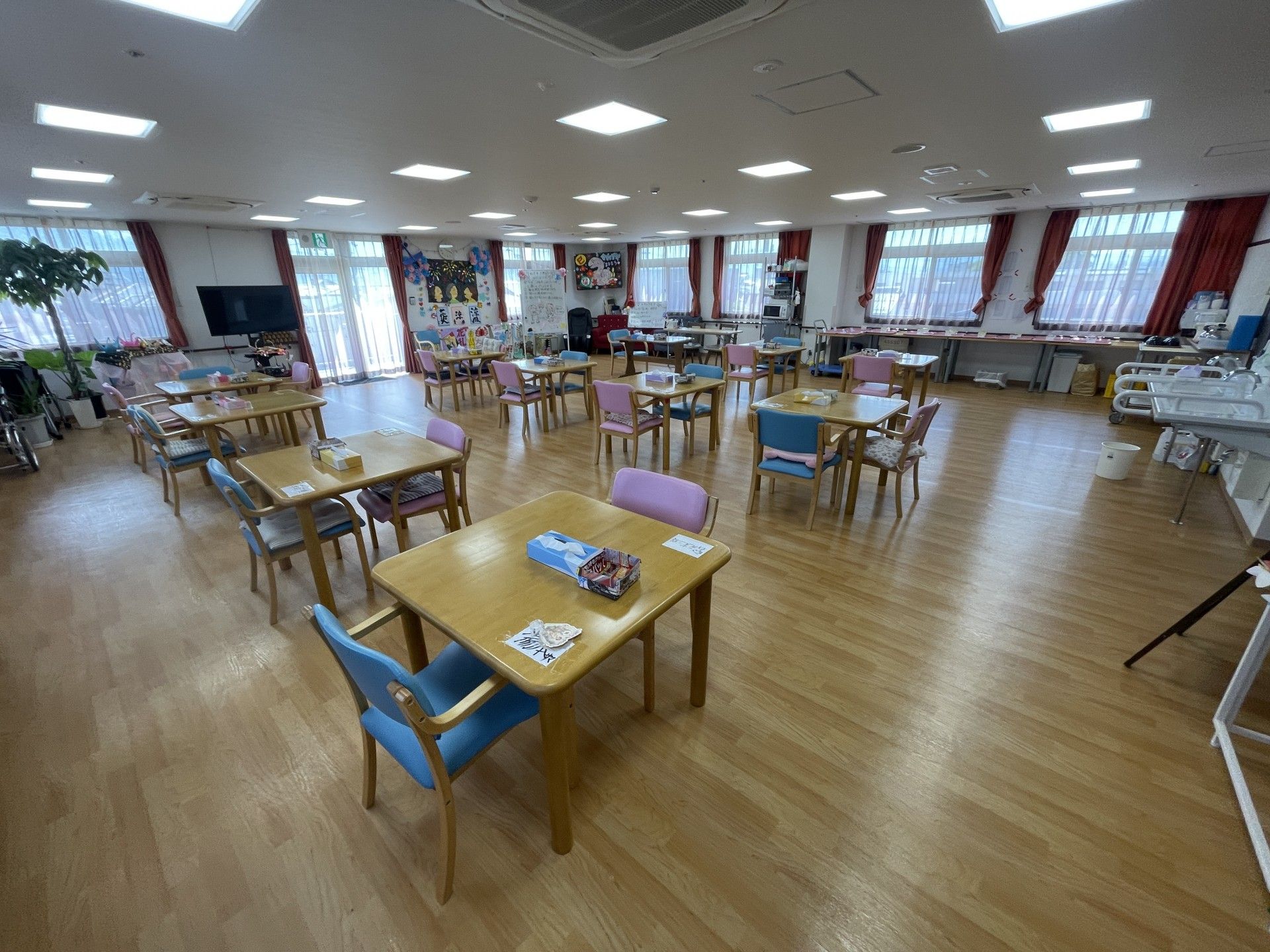 明るい共有スペース