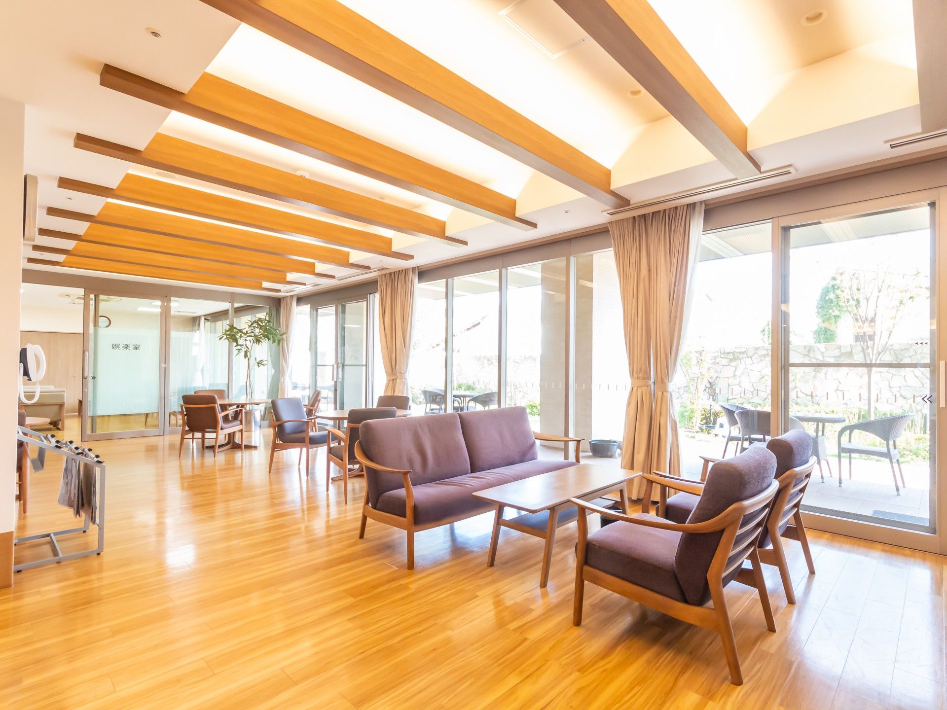 明るい共有スペース