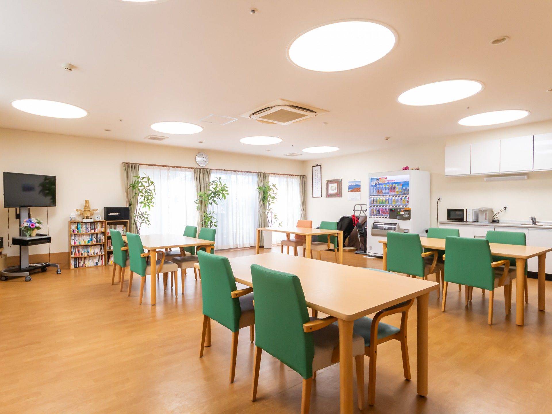 明るい共有スペース