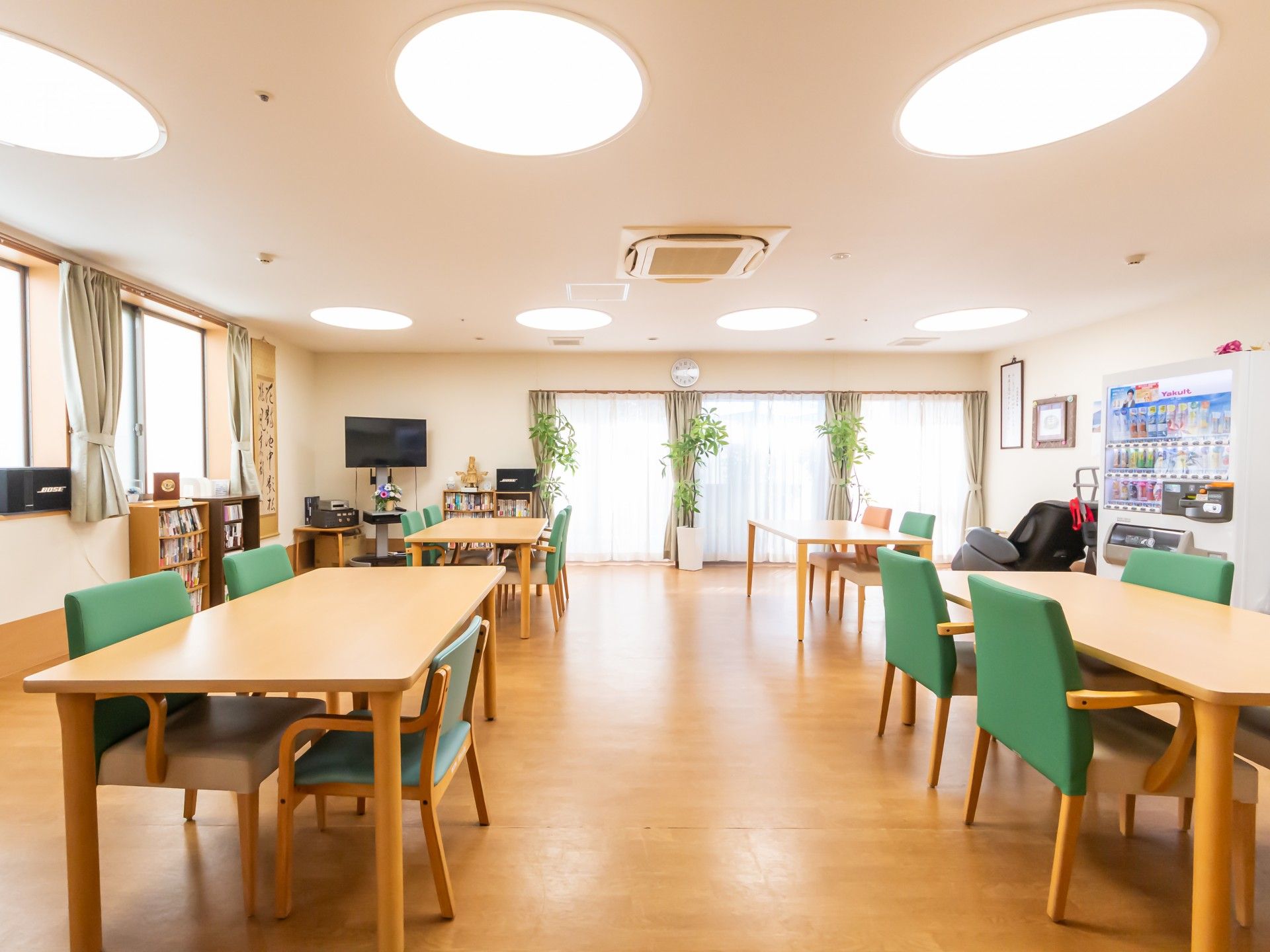 明るい共有スペース