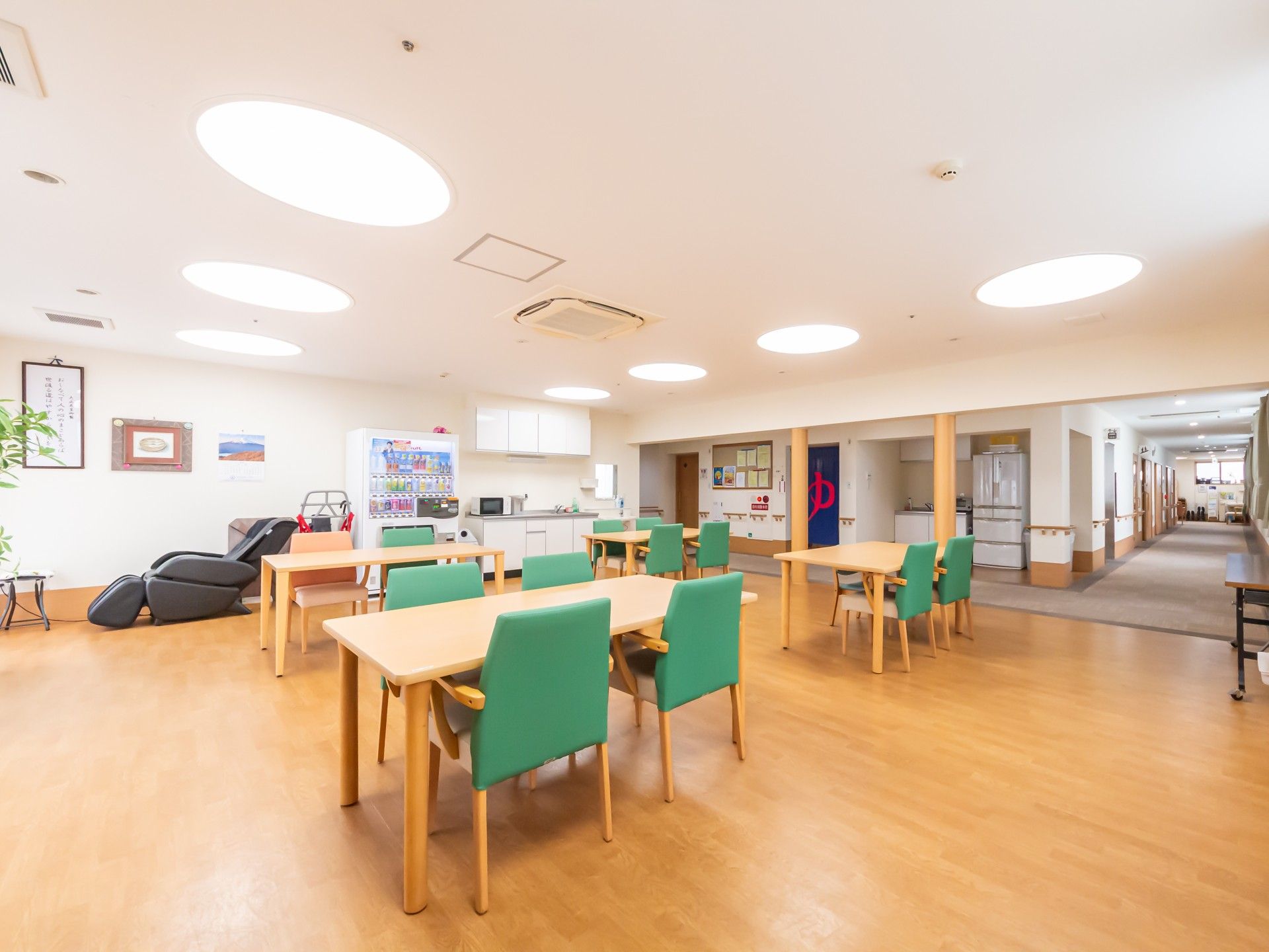 明るい共有スペース