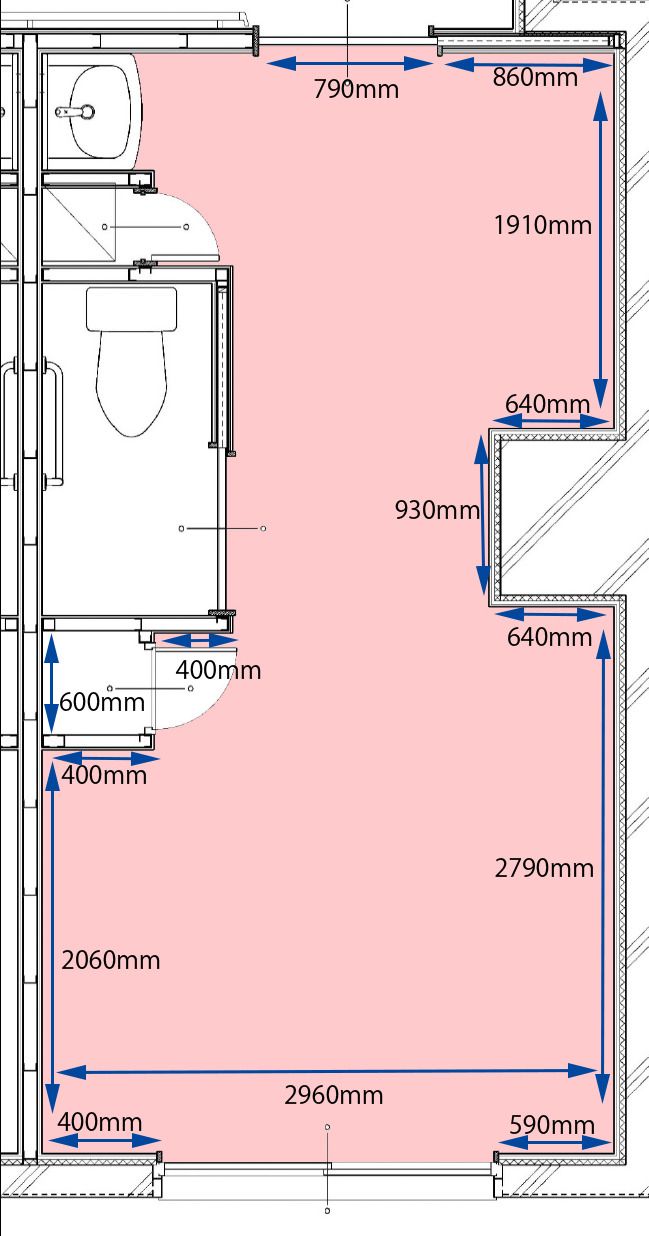 スマイルぜんかい サービス付き高齢者向け住宅の間取り3の間取り図