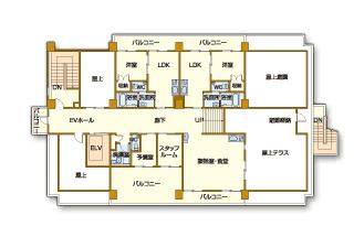 こもれび泉田の7Ｆのフロアマップ