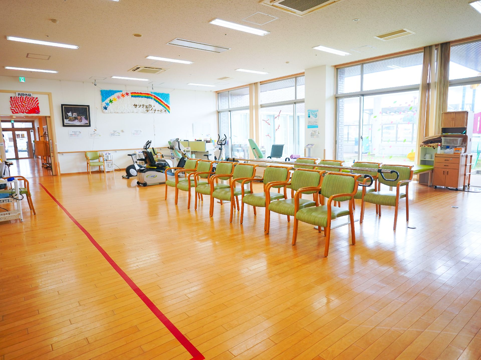 レクリエーションを行うことのできる共有スペース