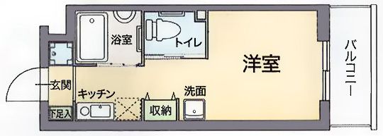 医療対応住宅ケアホスピス根岸の居室の間取り図