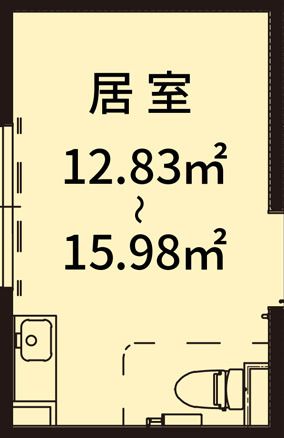 フォーユー堺東山の居室の間取り図