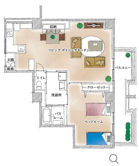 Hauskaa かすみ野の間取り2の間取り図