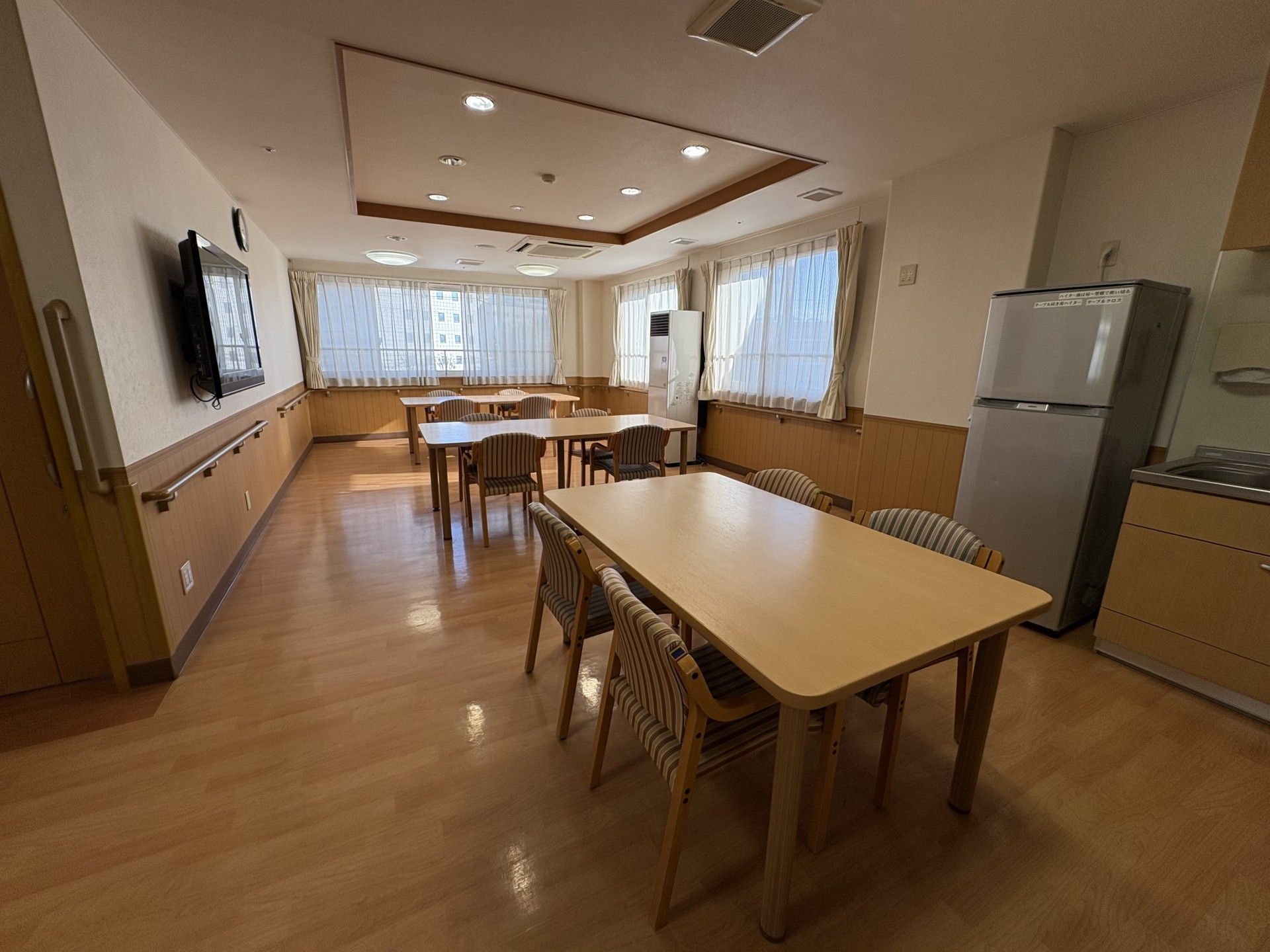 明るい共有スペース