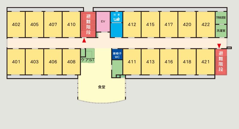 有料老人ホーム桜寿のさと 松島の3Fのフロアマップ