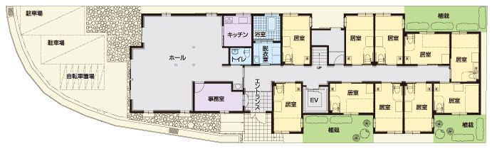 フォーユー八尾北のフロアマップのフロアマップ