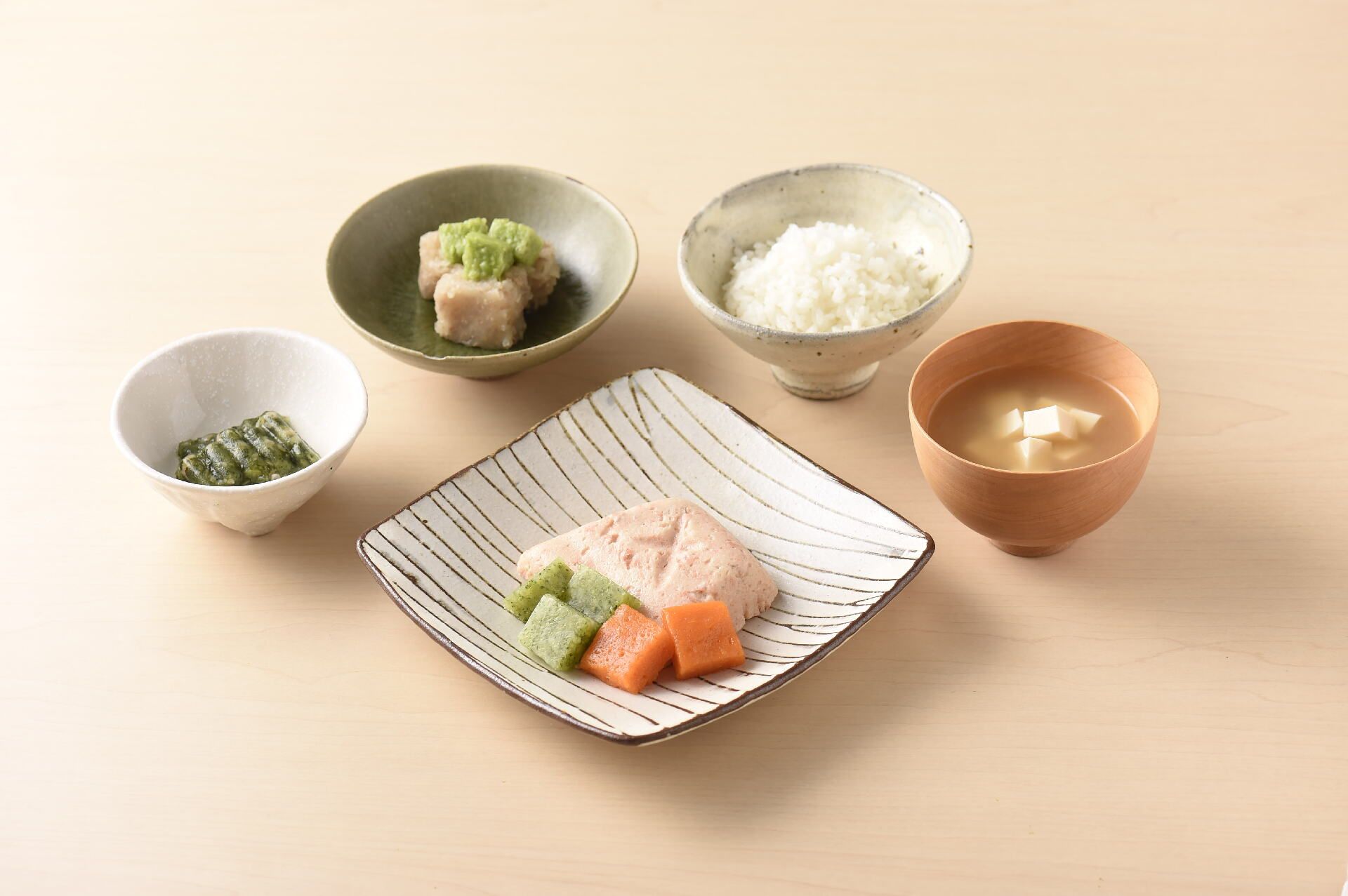 食べやすいよう柔らかくしたソフト食の一例